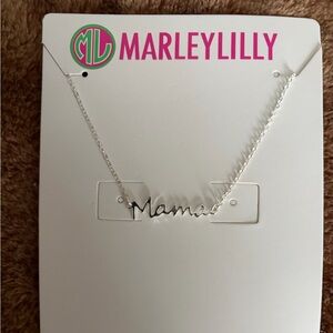 Silver "Mama" Script Necklace